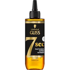 Gliss Schwarzkopf Gliss 7 Sec Trattamento Express Nutriente 200ml, Trattamento capelli con HAPTIQ System e Olio di Marula, Prodotti per capelli fragili e danneggiati