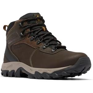 Columbia Newton Ridge Plus 2 Wp, Scarponi da trekking ed escursionismo impermeabili a vita media Uomo, Cordovan/Squash, 44.5 EU