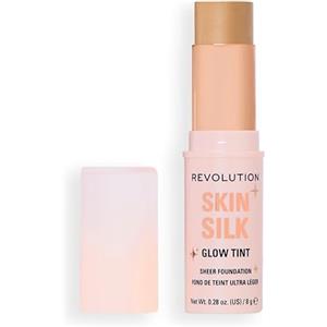 Revolution Beauty London Revolution Skin Silk Glow Tint Stick Fondotinta Leggero - Pelle Luminosa, Nasconde le Imperfezioni e Leviga le Linee Sottili, Medium Tan Warm, 8g