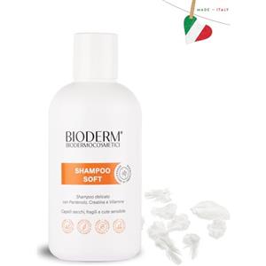 BIODERM BIODERMOCOSMETICI Bioderm Shampoo Soft 300 ML - Delicato per Cuoio Capelluto Sensibile e Capelli Impoveriti - Coadiuvante Antiforfora
