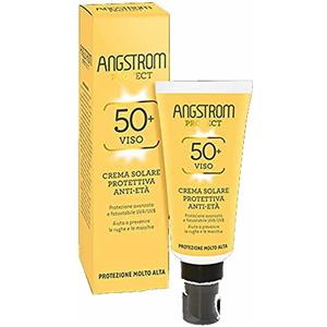 Angstrom Protect Crema Solare Viso SPF 50+, Protettiva Anti-età, Indicata per Pelli Sensibili, 40ml