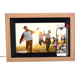 Rollei Smart Frame WiFi 105 in legno marrone cornice digitale da 10.1 pollici con funzione WiFi per riprodurre foto e video con audio
