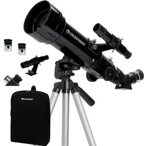 Celestron 21035 Travel Scope 70 Kit telescopio rifrattore portatile con zaino, nero