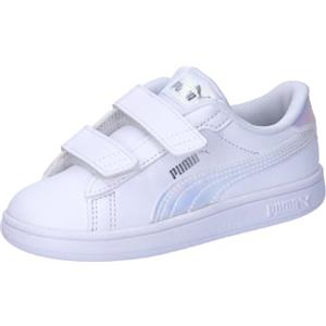 Puma Unisex Kids Smash 3.0 Holo 2.0 V Inf Sneaker, Puma White-Mauve Mist-Puma Silver, 24 EU