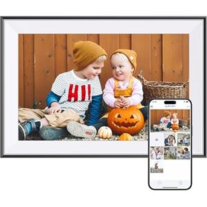 Dragon Touch Cornice digitale WiFi da 10,1 pollici, touch screen HD IPS, rotazione automatica, condivisione istantanea di foto/video, memoria da 16 GB famiglia e amici