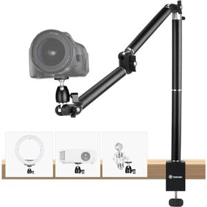 TARION Braccio Articolato Fotocamera con Morsetto - Treppiede da Tavolo Fotocamera Regolabile Braccio Fotografico Scrivania con Adattatore a Vite da 3/8"a 1/4" TKA01-L(Upgraded)