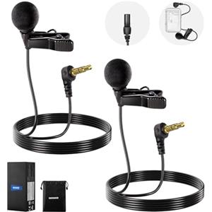 NEEWER Mini Microfono Lavalier ø4mm (2pz), Mic Lav da Bavero a Condensatore Cablato con Clip Connettore TRS 3,5mm da 1,5m Compatibile con DJI Mic 2 Rode Wireless Go II NEEWER CM28 CM31 Fotocamera, LM8