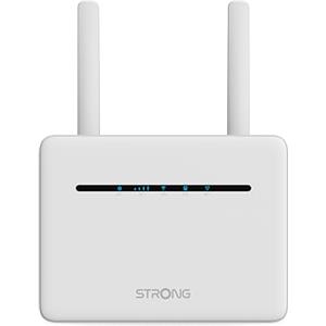 STRONG - Router 4G+ LTE 1200 - Hotspot Mobile - Fino a 300 Mbps 4G / 1200 Mbps Wi-Fi - Ideale per IPTV, Streaming HD, Gaming - 4 Porte LAN Gigabit - Compatibile con tutte le SIM