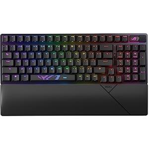 ASUS ROG Strix Scope II 96, Tastiera Meccanica Gaming Wireless, Meccanici Tasti ROG NX, Illuminazione RGB, Bluetooth 5.1 e 2.4GHz, Compatibile con Sistema Operativo Windows 11, Layout Italiano, Nero