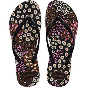 Havaianas Slim Animals, Infradito Donna, Limonata Rosa Nera, 41/42 EU