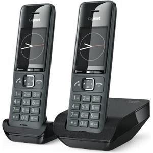 Gigaset COMFORT 520 Duo - Due Telefoni cordless - Qualità audio brillante anche in vivavoce - Black list, Nero Titanio [Versione Italiana]