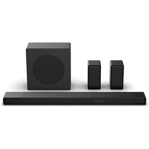 Hisense AX5140Q Soundbar 5.1.4, subwoofer wireless, potenza 600W, Supporta Dolby Atmos e DTS: X, Bluetooth, HDMI, USB, Ingresso Audio Ottico