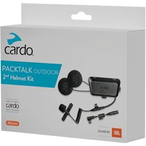 Cardo 2° Casco da Esterno, PACKTALK Outdoor 2nd Helmet Kit-Sistema di Comunicazione Ideale per Sci, Snowboard e Ciclismo Unisex, 2024