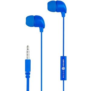 Music Sound | AURICOLARI Fullcolor In-Ear | Auricolari con Filo e Microfono - Jack 3.5 Mm - Colore Blu