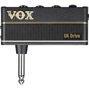 VOX - AMPLUG 3 UK DRIVE Mini Amplificatore Portatile Chitarra Elettrica, A Batteria, Effetti Stereo Chorus/Delay/Reverb, Doppio Canale, Controlli Gain/Tone/Volume, Uscita Cuffie, Aux in
