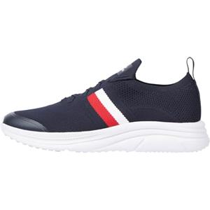 Tommy Hilfiger Modern Runner Knit Stripes Ess Fm0fm04798, Sneaker da corsa Uomo, Blu Desert Sky, 40 EU