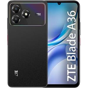 ZTE Blade A36 Smartphone 4G, Memoria 128GB, RAM 12GB (4GB+8GB memory fusion), Batteria 5000mAh, Fotocamera 8Mpx con AI, Android 15, Nebula Black