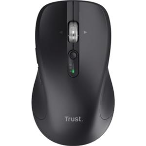 Trust Treva Mouse Wireless con Rotellina Ultra Rapida e Scorrimento Orizzontale, Bluetooth + 2.4GHz, Pulsanti Silenziosi, 85% Plastica Riciclata, Mouse Bluetooth Multi-Dispositivo per PC Mac, Nero
