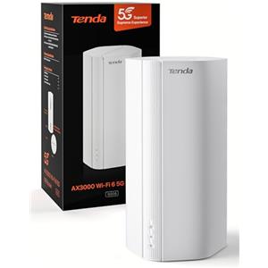 Tenda 5G06 - Router 5G con SIM Wi-Fi 6 AX3000Mbps, Modem 5G con Soppio Slot per Scheda SIM, Porte Gigabit 2.5G, Plug & Play, 1024-QAM, 8×5G/4G LTE, 3×Antenne Wi-Fi Interne, Mesh WiFi+, WPA3
