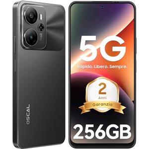 OSCAL Smartphone 5G 2025, 24GB+256GB/2TB-TF Telefono Cellulare, Octa-Core, 6.67" HD+ 90Hz, AI 50MP+8MP, 18W Ricarica Rapida, 5G Dual SIM Telefoni NFC/OTG/GPS