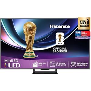 Hisense TV 65" Mini-LED 165Hz 4K 2025 65U72Q PRO, Smart TV VIDAA U9 con 1000+APP, Dolby Vision IQ, HDR 10+ Adaptive, 165Hz Game Mode Ultra, Dolby Atmos 2.1.2 con Subwoofer, Alexa Built-in, 65''