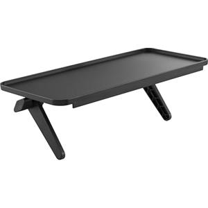 METRONIC 451074 - Scaffale per TV con supporto per schermo, monitor, decoder tablet, vassoio superiore per supporti multimediali, altoparlanti - semplice installazione - nero