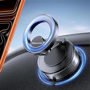 Miracase Porta Cellulare Auto per Magsafe [Ventosa Ultra Potente] 2026 Supporto Telefono Auto Magnete con Rotazione a 360° per iPhone 17 16 15 14 13 12 Pro Max e Altri Smartphone