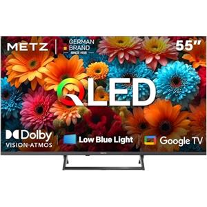 Metz TV 55" 4K Smart Google TV 55MQF7500Z, QLED, HDR10+, Dolby Vision & Atmos, MEMC, Blue Light Reduction EyeCare, Bluetooth Remote Control, DVB-T2/C/S2 Tuner