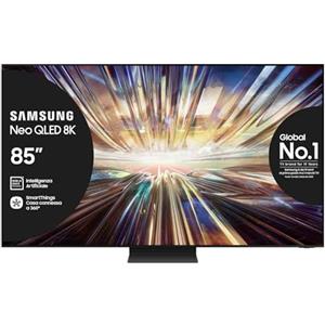 Samsung TV QE85QN800DTXZT Neo QLED 8K Mini LED, Smart TV 85" Processore NQ8 AI Gen2, Infinity One, DVBT-2, Q-Symphony & Dolby Atmos, Integrato con Alexa, Graphite Black 2024