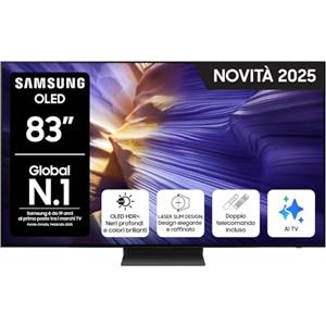 Samsung OLED 4K Smart TV 83'' QE83S94FAEXZT, NQ4 AI Gen3 Processor, 4K AI Upscaling Pro, Motion Xcelerator 144Hz, Dolby Atmos & OTS Lite, LaserSlim Design, 2025