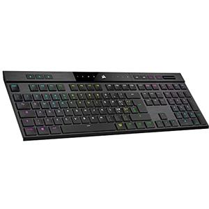 Corsair K100 AIR WIRELESS RGB Tastiera Meccanica da Gioco Sottile - Tastiere a Basso Profilo CHERRY MX - Bluetooth - Compatibile con iCUE - PC, Mac, PS5, PS4, Xbox - QWERTY IT - Nero