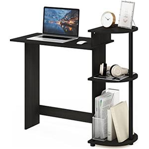 Furinno Compact Scrivanie per Computer, Legno, Nero/Grigio, Taglia Unica