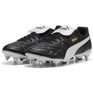 PUMA Scarpe da Calcio Unisex King Top MXSG, Nero Bianco Oro, 42, Puma Nero PUMA Bianco PUMA Oro, 44.5 EU