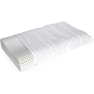 Dmora Talamo Italia - Cuscino per letto, 100% Made in Itala, Guanciale sfoderabile Ortocervicale, in Memory Foam forato, Anallergico e Traspirante, 70x41xh11,5 cm.