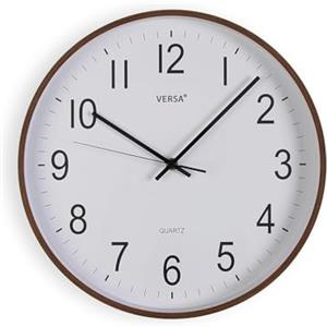 VERSA Orologio da Parete in plastica, al Quarzo, in MDF, 5 x 35 x 35 cm