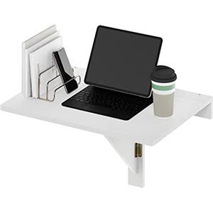 Furinno Eremite Tavolo Pieghevole da Parete, Legno, Bianco, One Size