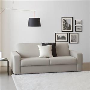 Dmora Talamo Italia - Divano fisso 2 posti Selene, Sofà Soggiorno in tessuto imbottito, Braccioli slim, 100% Made in Italy, Cm 160x95h90, Grigio