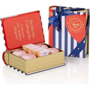 Venchi - Mini Libro con 8 Cioccolatini Assortiti, 105 Gr, Senza Glutine, Senza Coloranti e Conservanti, Idea Regalo Festa della Mamma