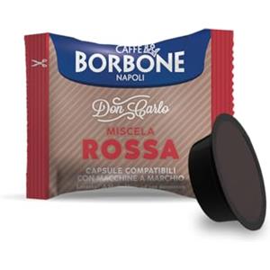 Caffè Borbone Don Carlo, Miscela Rossa - 50 Capsule - Compatibili con le Macchine ad uso domestico Lavazza®* A Modo Mio®*