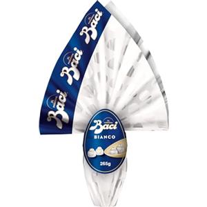 Perugina BACI PERUGINA Uovo di Pasqua 2026 Cioccolato Bianco con Sorpresa e 4 Cioccolatini 265g