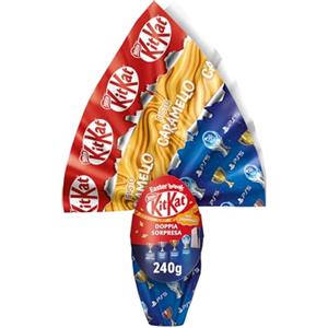 KITKAT Uovo di Pasqua 2026 Cioccolato al Latte al Caramello con Wafer, Sorpresa e 1 KitKat Bunny 240g