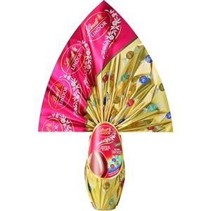 Lindt LINDOR Uovo di Pasqua 2026 LINDOR Cioccolato al Latte Assortito, con sorpresa LINDOR, Idea Regalo Pasqua, Formato 320g