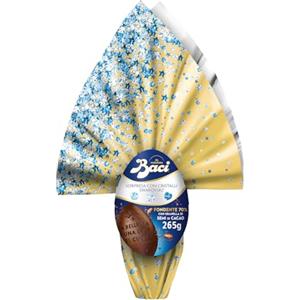 Perugina BACI PERUGINA Uovo di Pasqua 2026 Cioccolato Fondente 70% con Sorpresa Swarovski e 4 Cioccolatini 310g