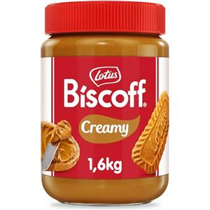 Biscoff Lotus | Crema Spalmabile Dolce | Cremosa | Gusto Biscotto Caramellato | Vegani | Senza Noci | Nessun Colorante o Additivo Artificiale | Vasetto in Plastica PET | 1.6 kg