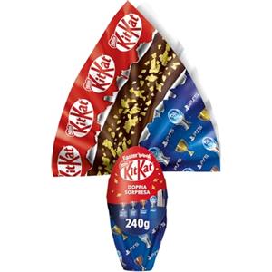 KITKAT Uovo di Pasqua 2026 Cioccolato al Latte con Wafer, Sorpresa e 1 KitKat Bunny 240g