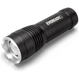 Energizer Eveready Torcia LED, Nero, Super Luminosa Flashlight, Resistente Acqua, Campeggio Outdoor Emergenza Portatile, Batterie Incluse, Regolabile