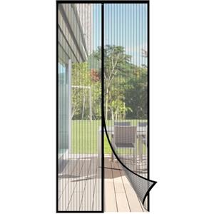 Sekey Zanzariera Magnetica Porte/Finestre - Mag.Potenti, 110x210 cm, Senza Forature, Tela Antizanzare, Translucida, Antistrappo, Idrorepellente - Adesivo a Nastrino 4cm, Non Restringe, Nero