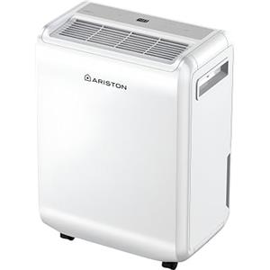 Ariston DEOS 10 EVO - Deumidificatore Casa Muffa Portatile 10L/24h con Ruote, Bagno e Ambienti Fino 30㎡, Piccolo Assorbi Umidità 32x41,4x20,5-3 Velocità d'Aria e Filtro Antipolvere, Consumo Max 210w