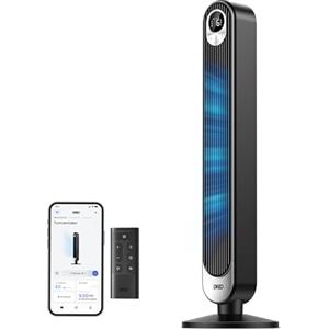 Dreo Ventilatore a Torre Smart 106cm, Potente 8,53m/s, Ventilatori a Colonna Silenzioso con Telecomando, 9 Velocità, 4 Modalità, Oscillazione a 90°, Timer da 12H, Compatibile con Alexa