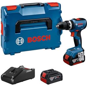Bosch Professional 18V System Trapano-avvitatore a batteria GSB 18V-65 (motore brushless, lunghezza della testa 175, incl. 2 batterie GBA 18V 5.0Ah, caricabatteria GAL 18V-40, L-BOXX)